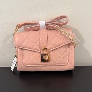 Elegant Pink Quilted Women's Bag Light Pink.
